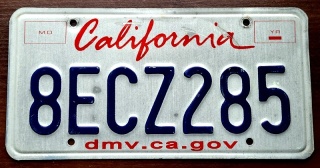 California - tablica z USA