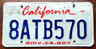 California - tablica z USA
