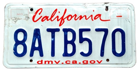 California - tablica z USA