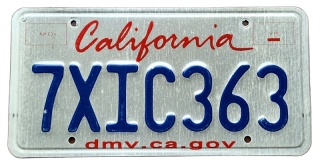 California - tablica z USA