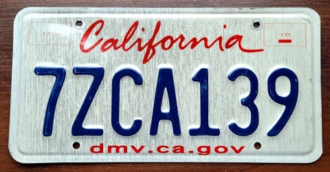 California - tablica z USA