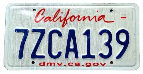 California - tablica z USA
