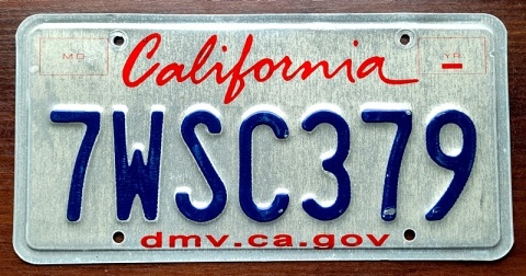 California - tablica z USA