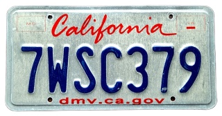 California - tablica z USA