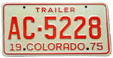 Colorado 1975 - tablica z USA
