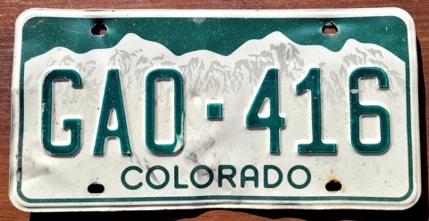 Colorado - tablica z USA