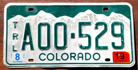 Colorado 2019 - tablica z USA
