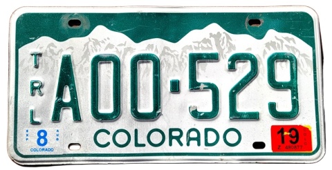 Colorado 2019 - tablica z USA