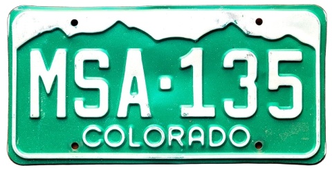 Colorado - tablica z USA