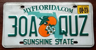 Florida 2023 - tablica z USA