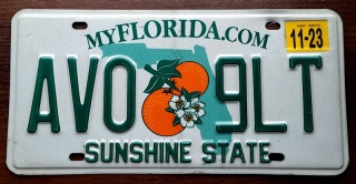 Florida 2023 - tablica z USA