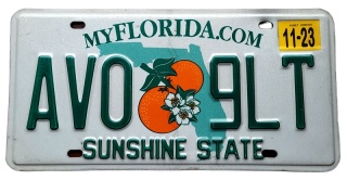 Florida 2023 - tablica z USA