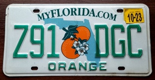 Florida 2023 - tablica z USA