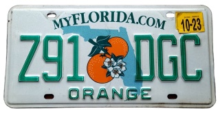 Florida 2023 - tablica z USA