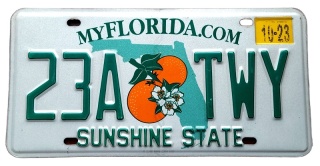 Florida 2023 - tablica z USA