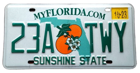 Florida 2023 - tablica z USA