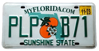 Florida 2023 - tablica z USA