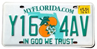 Florida 2021 - tablica z USA
