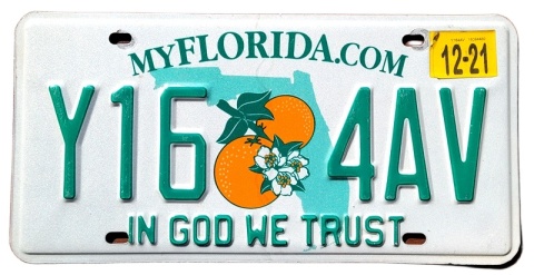 Florida 2021 - tablica z USA