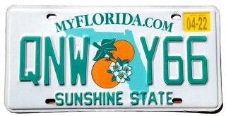 Florida 2022 - tablica z USA