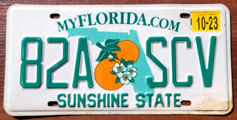 Florida 2023 - tablica z USA