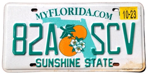 Florida 2023 - tablica z USA