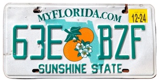 Florida 2024 - tablica z USA