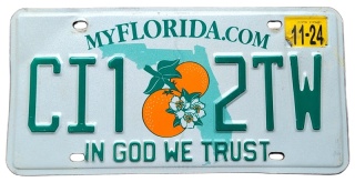 Florida 2024 - tablica z USA