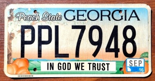 Georgia 2016 - tablica z USA
