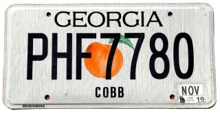 Georgia 2019 - tablica z USA