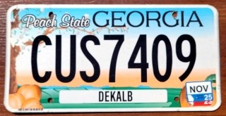 Georgia 2025 - tablica z USA