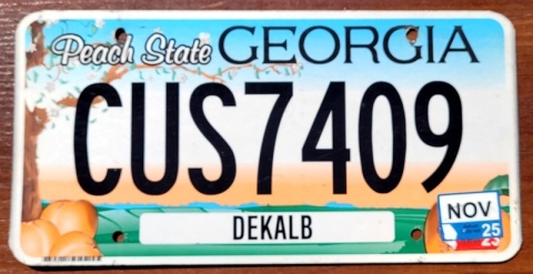 Georgia 2025 - tablica z USA