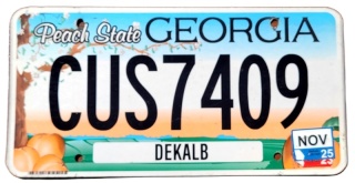 Georgia 2025 - tablica z USA