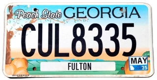 Georgia 2025 - tablica z USA