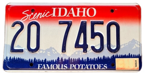 Idaho 2003 - tablica z USA