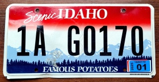 Idaho 2025 - tablica z USA