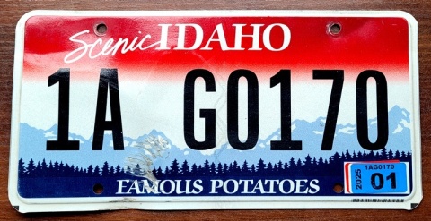 Idaho 2025 - tablica z USA
