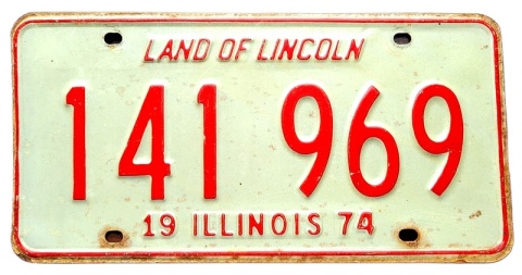 Illinois 1974 - tablica z USA