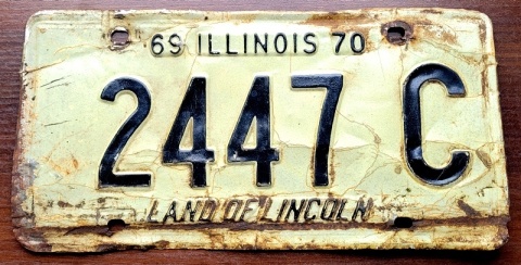 Illinois 1969/70 - tablica z USA