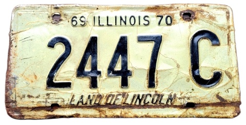 Illinois 1969/70 - tablica z USA
