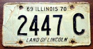 Illinois 1969/70 - tablica z USA