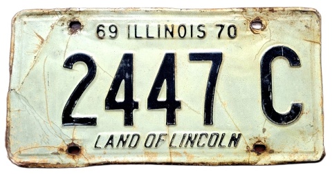 Illinois 1969/70 - tablica z USA