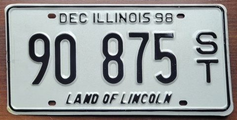 Illinois 1998 - tablica z USA