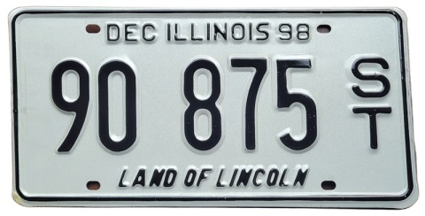 Illinois 1998 - tablica z USA