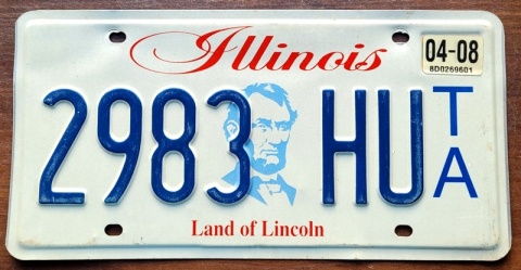 Illinois 2008 - tablica z USA