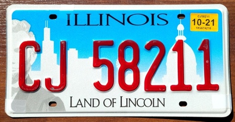 Illinois 2021 - tablica z USA