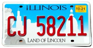 Illinois 2021 - tablica z USA