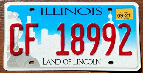 Illinois 2021 - tablica z USA