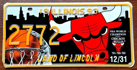 Illinois 1993 - Chicago Bulls - tablica z USA