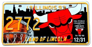 Illinois 1993 - Chicago Bulls - tablica z USA